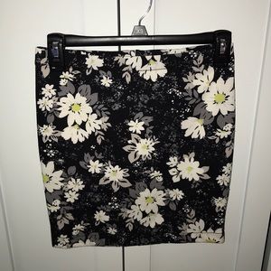 Black and yellow floral skirt